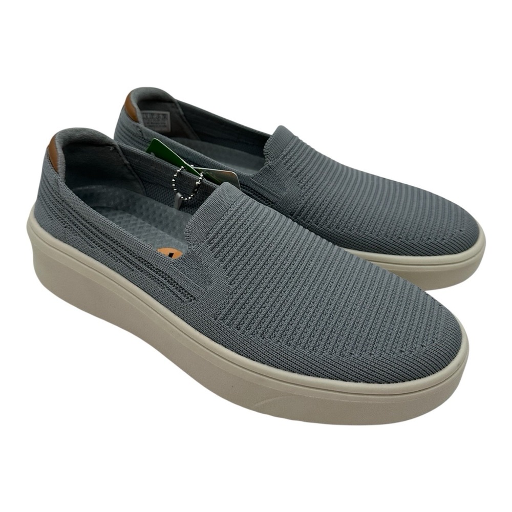 Skechers Court‎ Break Sneakers Womens Sz 7 Light Grey Slip On Shoes 177313
